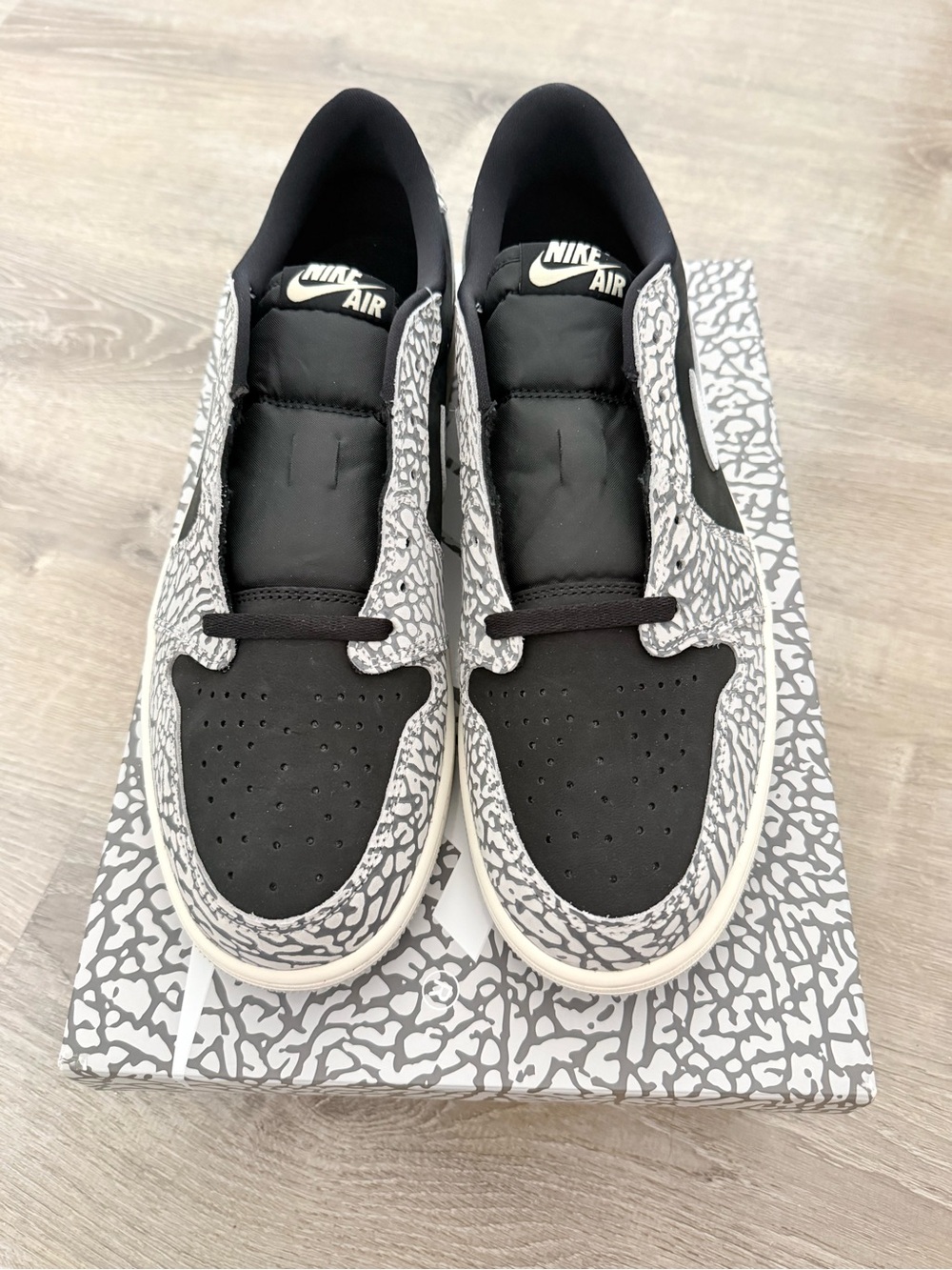 Jordan 1 Retro Low OG Black Cement  CZ0790-001 Size 13